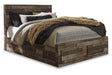 Derekson Multi Gray Queen Platform Bed with 6 Storage Drawers by Ashley at Eve Furniture