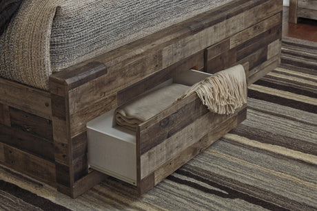Derekson Multi Gray Storage Platform Bedroom Set by Ashley at Eve Furniture