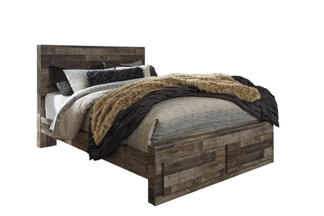 Derekson Multi Gray Storage Platform Bedroom Set by Ashley at Eve Furniture