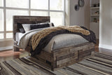 Derekson Multi Gray Storage Platform Bedroom Set by Ashley at Eve Furniture