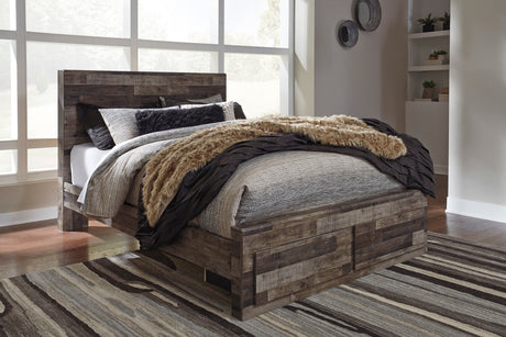 Derekson Multi Gray Storage Platform Bedroom Set by Ashley at Eve Furniture