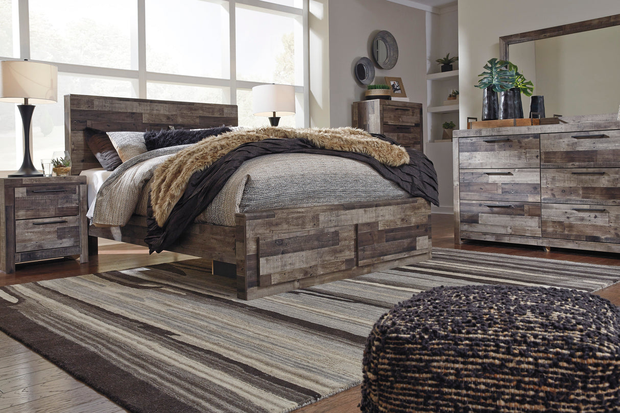 Derekson Multi Gray Storage Platform Bedroom Set by Ashley at Eve Furniture