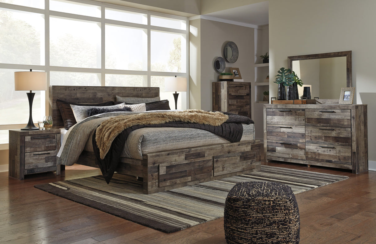 Derekson Multi Gray Storage Platform Bedroom Set by Ashley at Eve Furniture