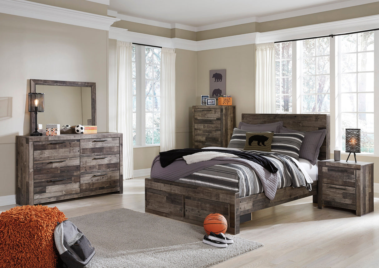 Derekson Multi Gray Storage Youth Platform Bedroom Set by Ashley at Eve Furniture