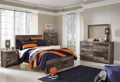 Derekson Multi Gray Storage Youth Platform Bedroom Set by Ashley at Eve Furniture