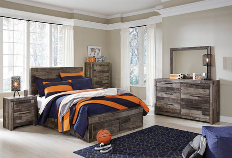 Derekson Multi Gray Storage Youth Platform Bedroom Set with 4 Drawers by Ashley at Eve Furniture