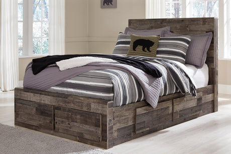 Derekson Multi Gray Storage Youth Platform Bedroom Set with 6 Drawers by Ashley at Eve Furniture
