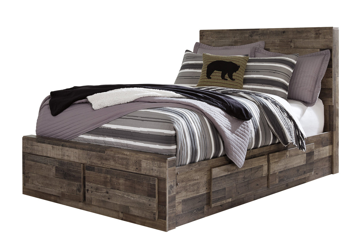 Derekson Multi Gray Storage Youth Platform Bedroom Set with 6 Drawers by Ashley at Eve Furniture