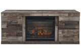Derekson Multi Gray TV Stand with Electric Fireplace by Ashley at Eve Furniture