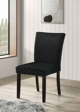 Dermott Black Upholstered Parson Dining Side Chair (Set of 2) by Coaster at Eve Furniture