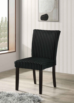 Dermott Black Upholstered Parson Dining Side Chair (Set of 2) by Coaster at Eve Furniture