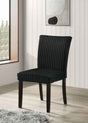 Dermott Black Upholstered Parson Dining Side Chair (Set of 2) by Coaster at Eve Furniture