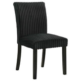 Dermott Black Upholstered Parson Dining Side Chair (Set of 2) by Coaster at Eve Furniture
