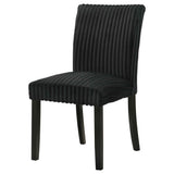 Dermott Black Upholstered Parson Dining Side Chair (Set of 2) by Coaster at Eve Furniture