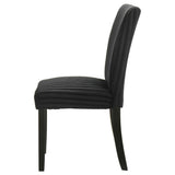 Dermott Black Upholstered Parson Dining Side Chair (Set of 2) by Coaster at Eve Furniture