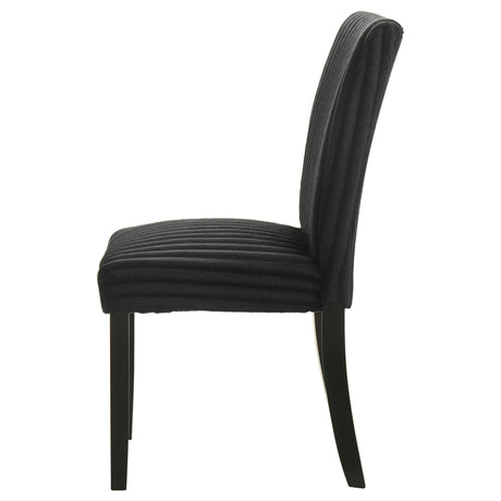 Dermott Black Upholstered Parson Dining Side Chair (Set of 2) by Coaster at Eve Furniture