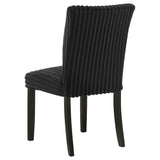 Dermott Black Upholstered Parson Dining Side Chair (Set of 2) by Coaster at Eve Furniture