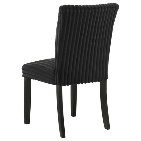 Dermott Black Upholstered Parson Dining Side Chair (Set of 2) by Coaster at Eve Furniture