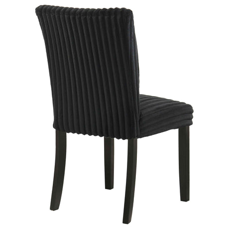 Dermott Black Upholstered Parson Dining Side Chair (Set of 2) by Coaster at Eve Furniture