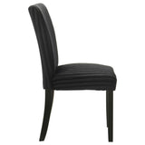 Dermott Black Upholstered Parson Dining Side Chair (Set of 2) by Coaster at Eve Furniture