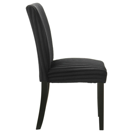 Dermott Black Upholstered Parson Dining Side Chair (Set of 2) by Coaster at Eve Furniture