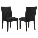 Dermott Black Upholstered Parson Dining Side Chair (Set of 2) by Coaster at Eve Furniture