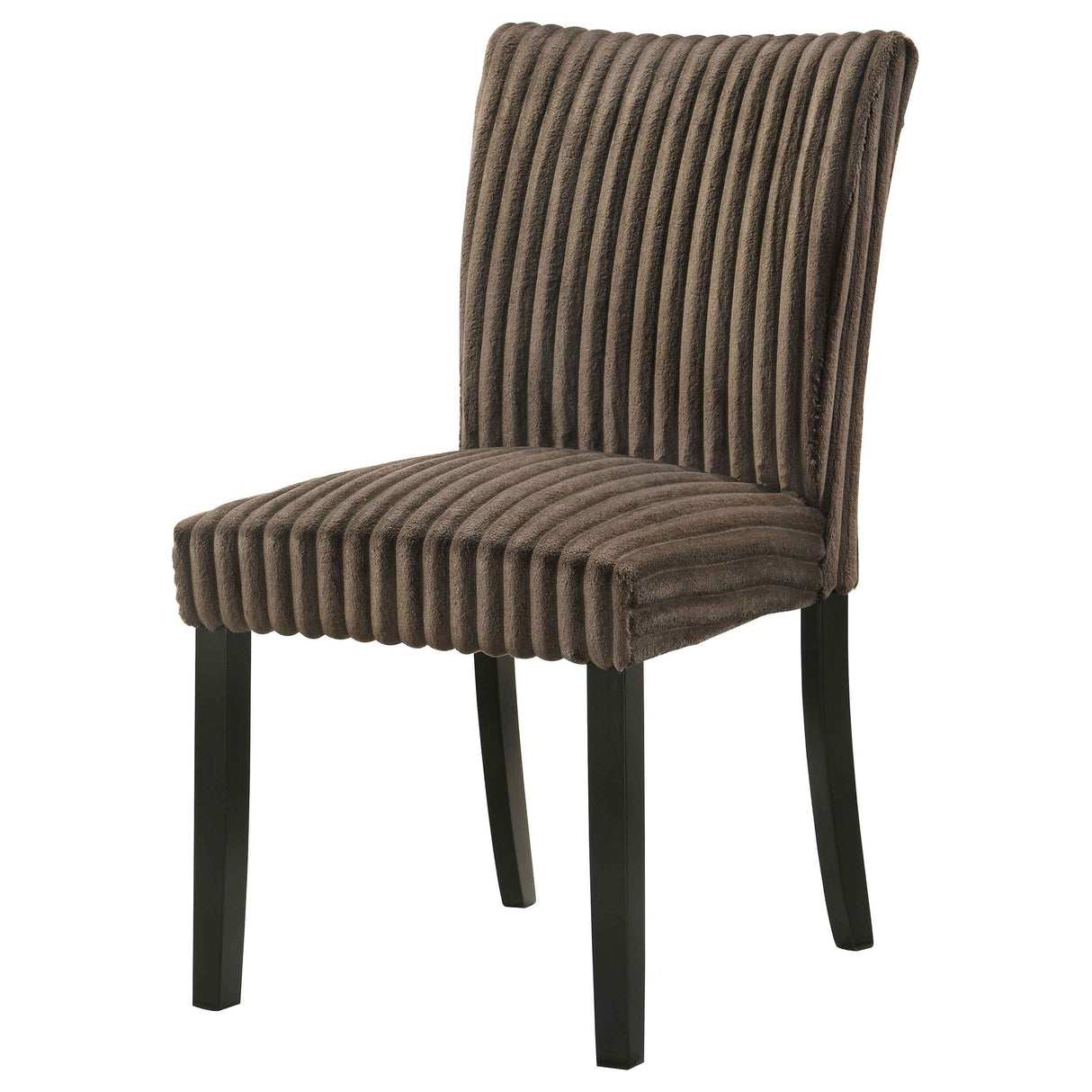 Dermott Chocolate Upholstered Parson Dining Side Chair (Set of 2) by Coaster at Eve Furniture