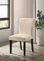 Dermott Cream Upholstered Parson Dining Side Chair (Set of 2) by Coaster at Eve Furniture