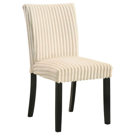 Dermott Cream Upholstered Parson Dining Side Chair (Set of 2) by Coaster at Eve Furniture