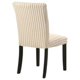 Dermott Cream Upholstered Parson Dining Side Chair (Set of 2) by Coaster at Eve Furniture