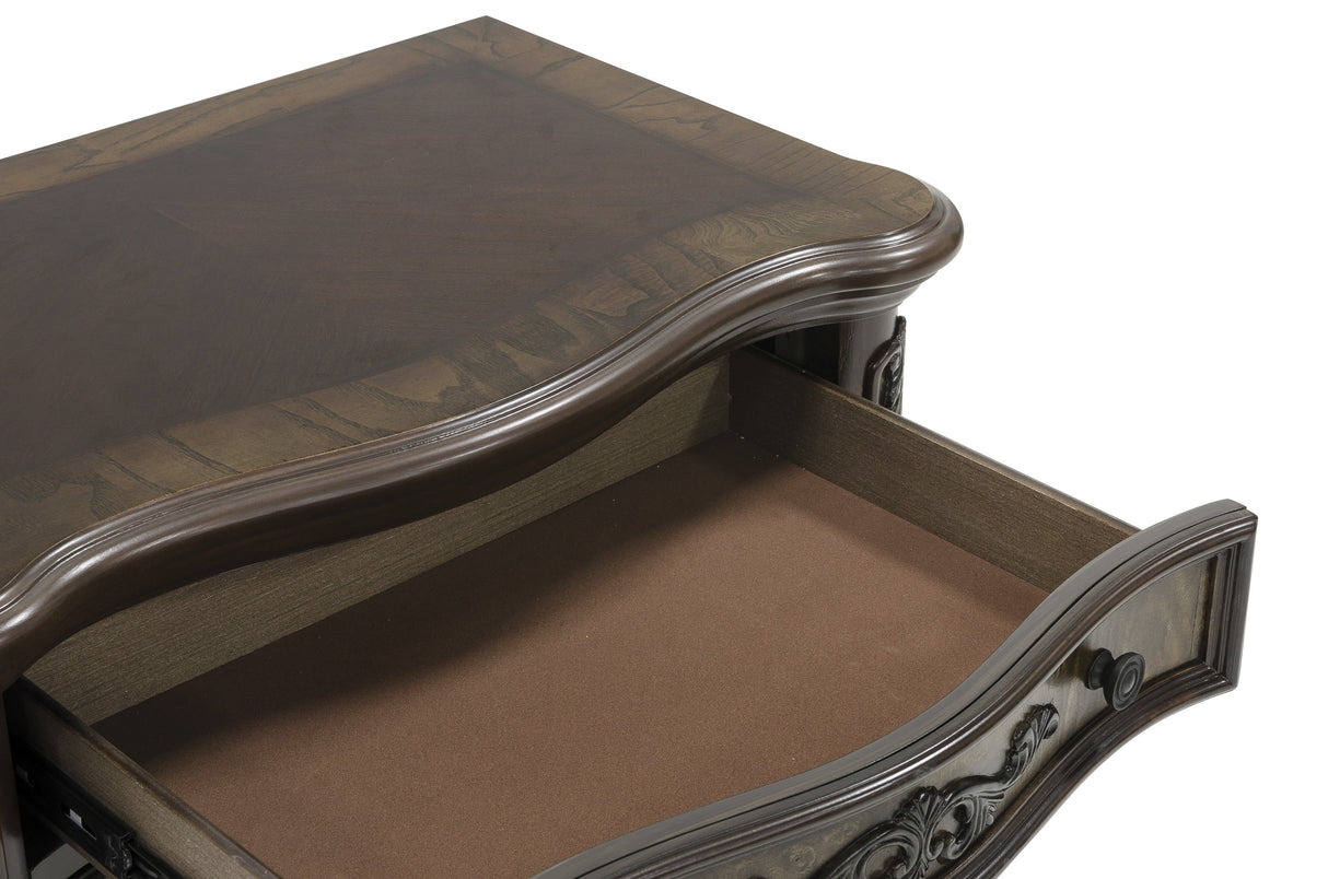 Deryn Park Cherry California King Sleigh Bed by Homelegance at Eve Furniture