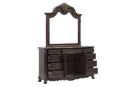 Deryn Park Cherry California King Sleigh Bed by Homelegance at Eve Furniture