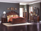 Deryn Park Cherry California King Sleigh Bed by Homelegance at Eve Furniture