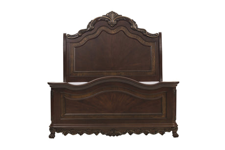 Deryn Park Cherry California King Sleigh Bed by Homelegance at Eve Furniture