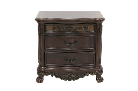 Deryn Park Cherry California King Sleigh Bed by Homelegance at Eve Furniture