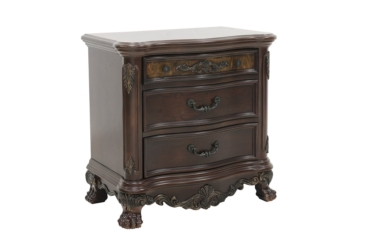 Deryn Park Cherry California King Sleigh Bed by Homelegance at Eve Furniture