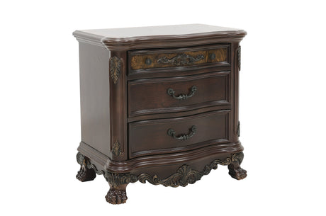 Deryn Park Cherry California King Sleigh Bed by Homelegance at Eve Furniture