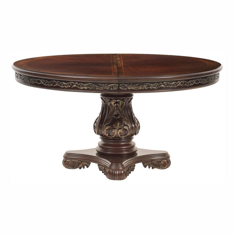 Deryn Park Cherry Extendable Round/Oval Dining Set by Homelegance at Eve Furniture