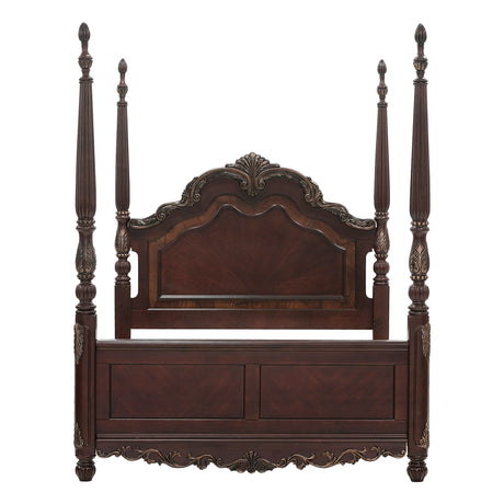 Deryn Park Cherry Poster Bedroom Set by Homelegance at Eve Furniture