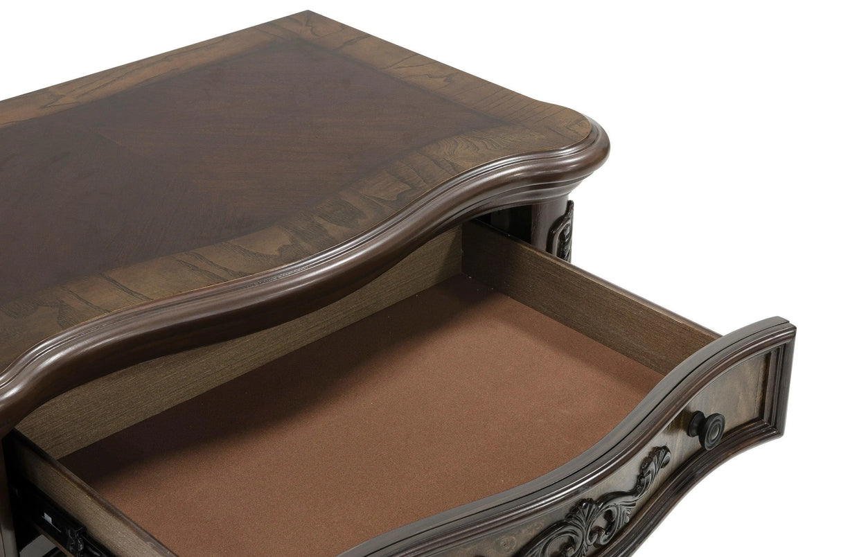 Deryn Park Cherry Sleigh Bedroom Set by Homelegance at Eve Furniture
