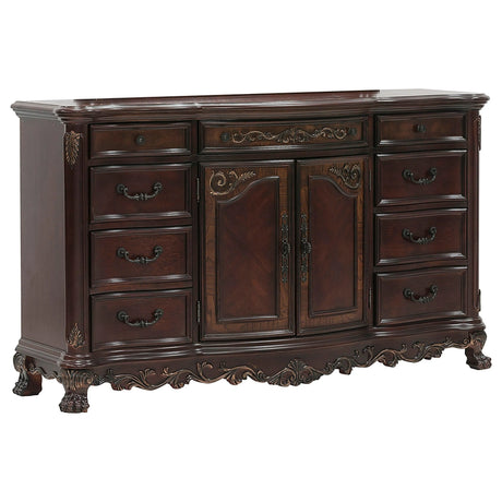 Deryn Park Cherry Sleigh Bedroom Set by Homelegance at Eve Furniture