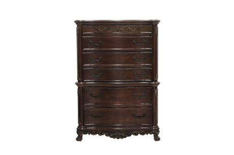 Deryn Park Cherry Sleigh Bedroom Set by Homelegance at Eve Furniture