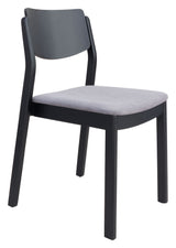 Desdamona Dining Chair Gray & Black by Zuomod at Eve Furniture