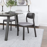 Desdamona Dining Chair Gray & Black by Zuomod at Eve Furniture