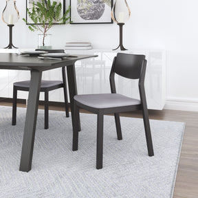 Desdamona Dining Chair Gray & Black by Zuomod at Eve Furniture