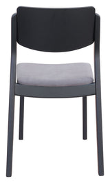 Desdamona Dining Chair Gray & Black by Zuomod at Eve Furniture