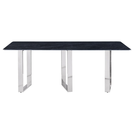 Desden Gray Rectangular Sintered Stone Dining Table by Coaster at Eve Furniture