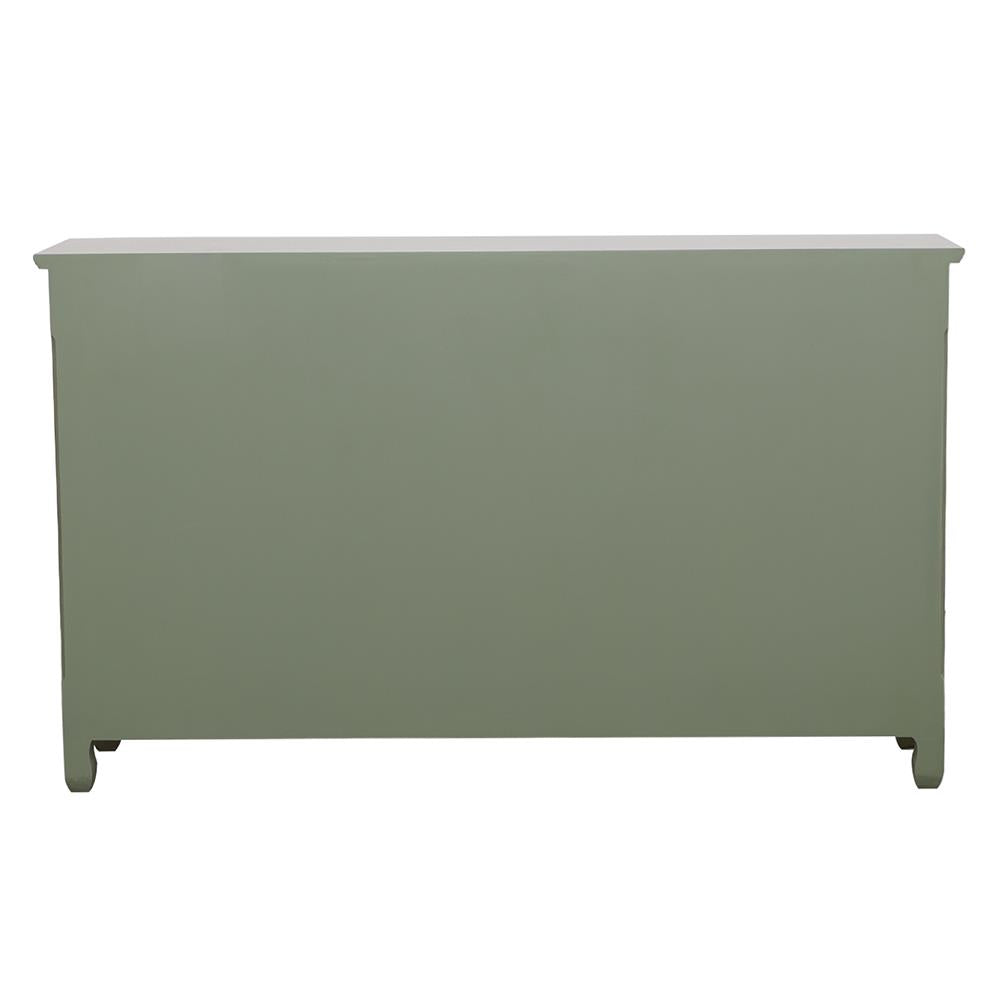 Deserie Antique Green 3-Door Accent Cabinet