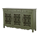 Deserie Antique Green 3-Door Accent Cabinet by Coaster at Eve Furniture