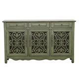 Deserie Antique Green 3-Door Accent Cabinet by Coaster at Eve Furniture